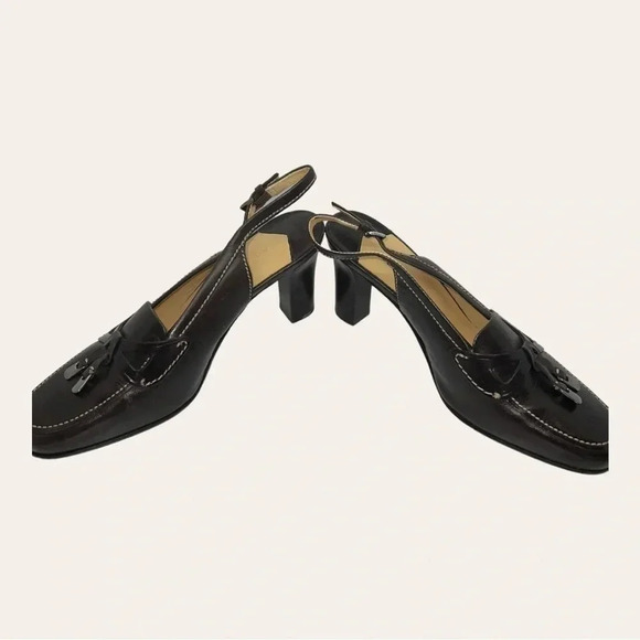 ANTONIO MELANI‎ CLOSED TOE HEELS BLOCKED HEEL STRAP AROUND ANKLE SIZE 6.5 - Picture 10 of 12